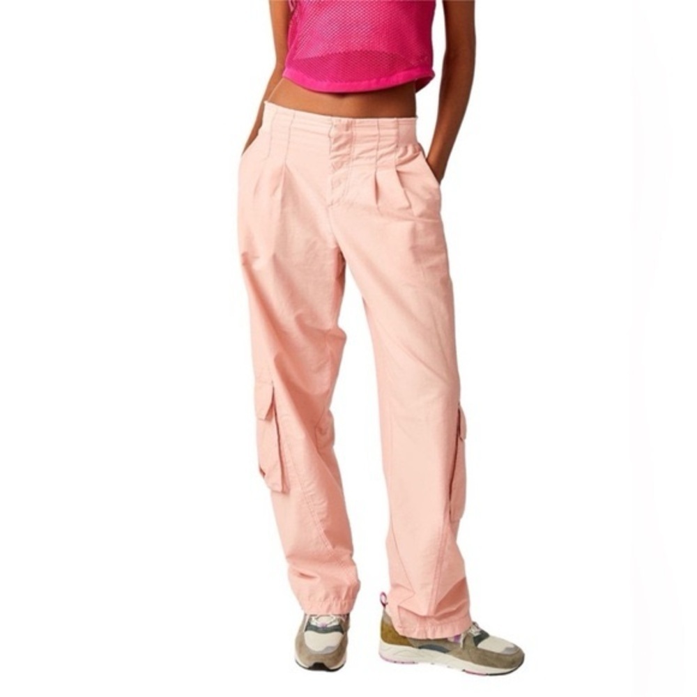 FP Movement Mesmerize Me Cargo Pants barrel dance low rise neon peach dance cuff - Picture 11 of 12